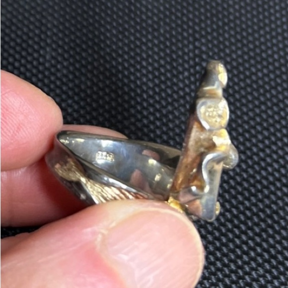 Unique Artesian Sterling Silver Ring Mark 925 Fre… - image 8